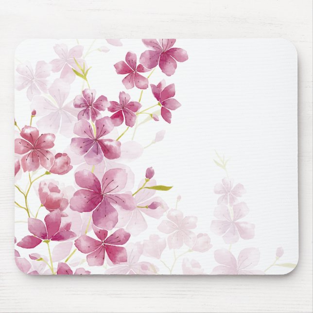 Tapis De Souris Fleurs de cerisier simples pourtant élégantes | (Devant)