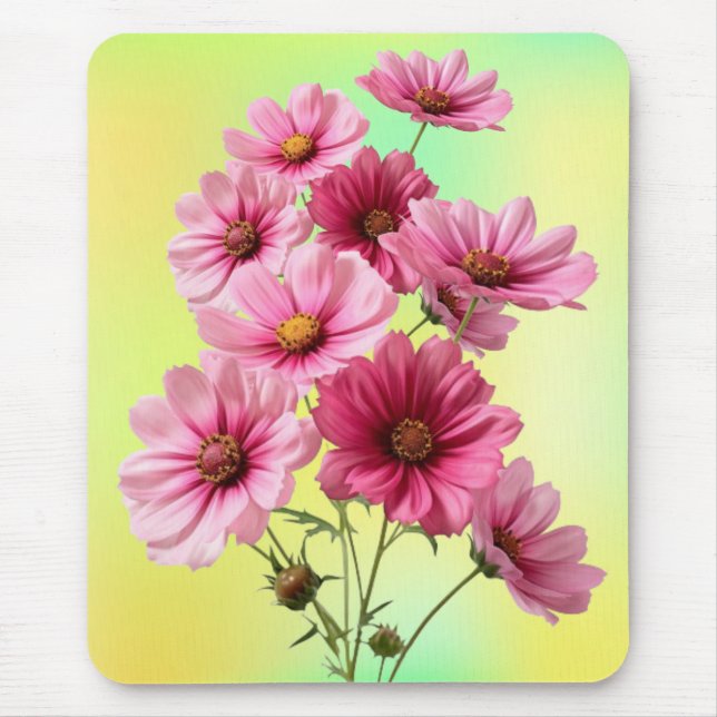 Tapis De Souris Fleurs de Cosmos Rose-23456 (Devant)