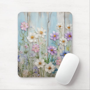 Tapis De Souris Fleurs de Cottage Campagnard Rustique