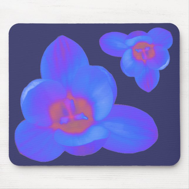 Tapis De Souris Fleurs de crocus Mousepad chaud et froid (Devant)