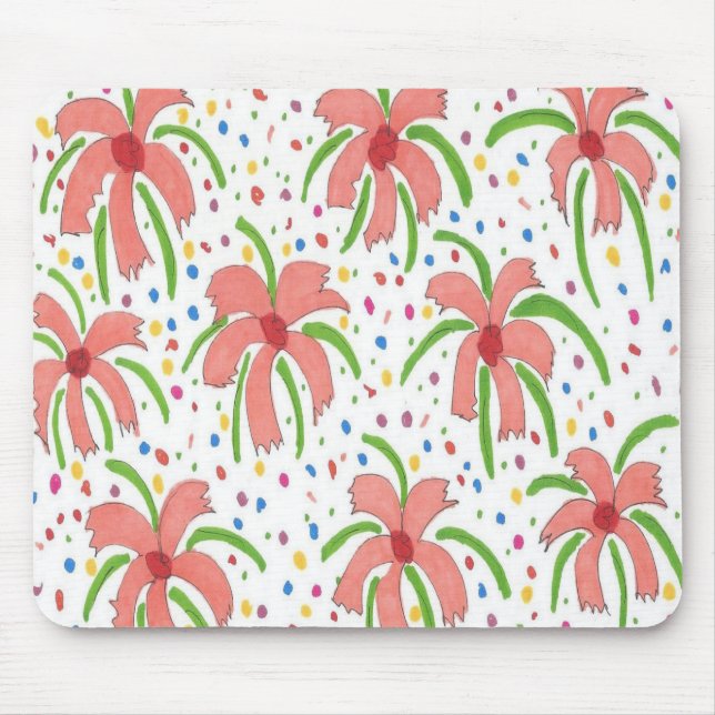 Tapis De Souris Fleurs de Fiesta tropicales (Devant)