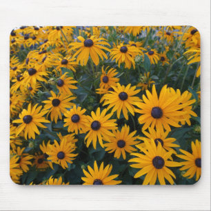 Tapis De Souris Fleurs de jardin marguerites jaunes.