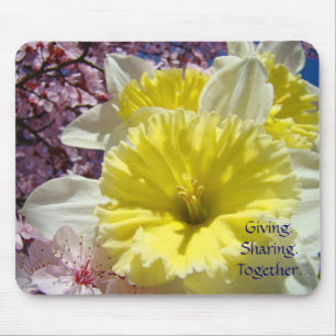 Tapis de souris Fleurs de jonquilles Donner Partag
