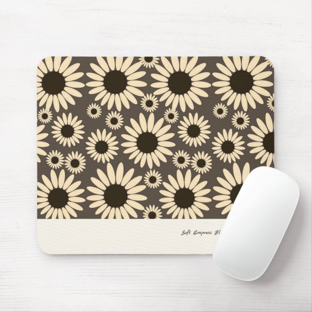 Tapis De Souris Fleurs de l'Impératrice Douce Marron (Avec souris)