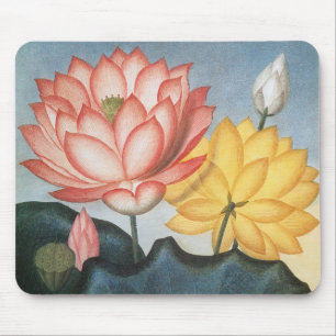 Tapis De Souris Fleurs de Lotus vintages, Le Haricot Égyptien Sacr