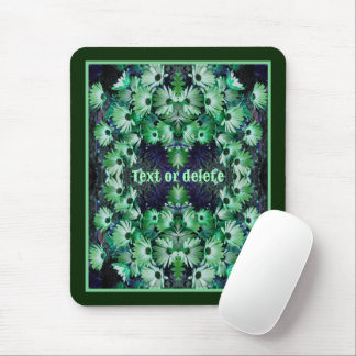 Tapis De Souris Fleurs de marguerite africaines vertes Abstraites 