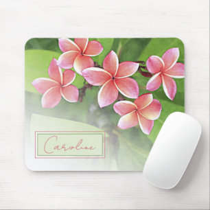 Tapis De Souris Fleurs de Plumeria tropicales personnalisées, art