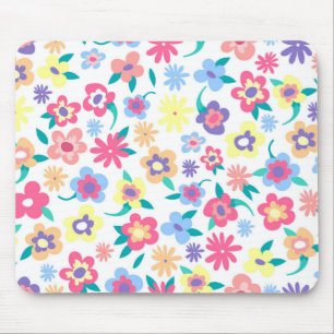 Tapis De Souris Fleurs de printemps colorées mignonnes motif