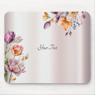 Tapis De Souris Fleurs de printemps colorées Mousepad