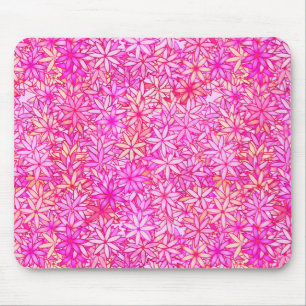 Tapis De Souris fleurs de rose, de pêche, d'orchidée et de corai
