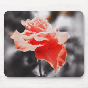 Tapis De Souris Fleurs de rose romantiques #3