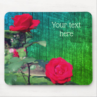 Tapis De Souris Fleurs de rose rouge personnalisées