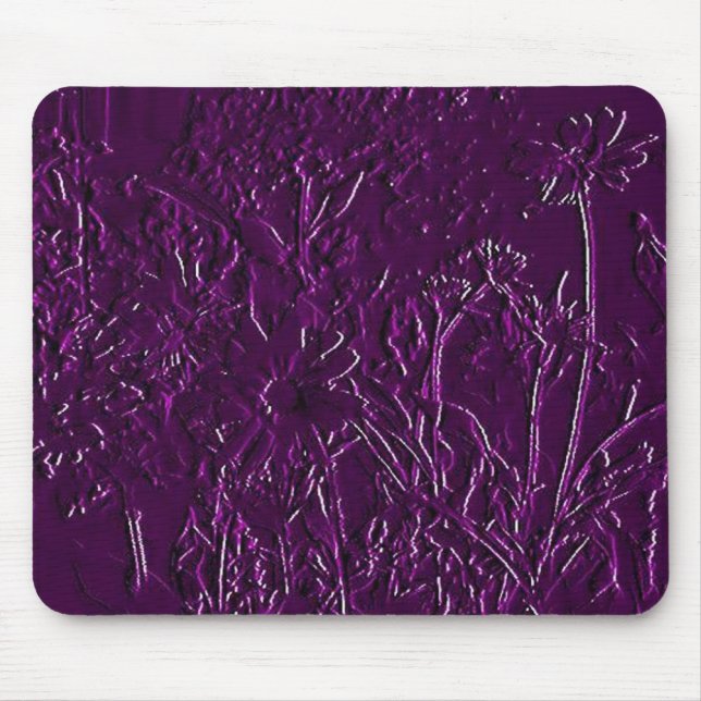 Tapis De Souris Fleurs de sculpteur de violet - Conception solide (Devant)