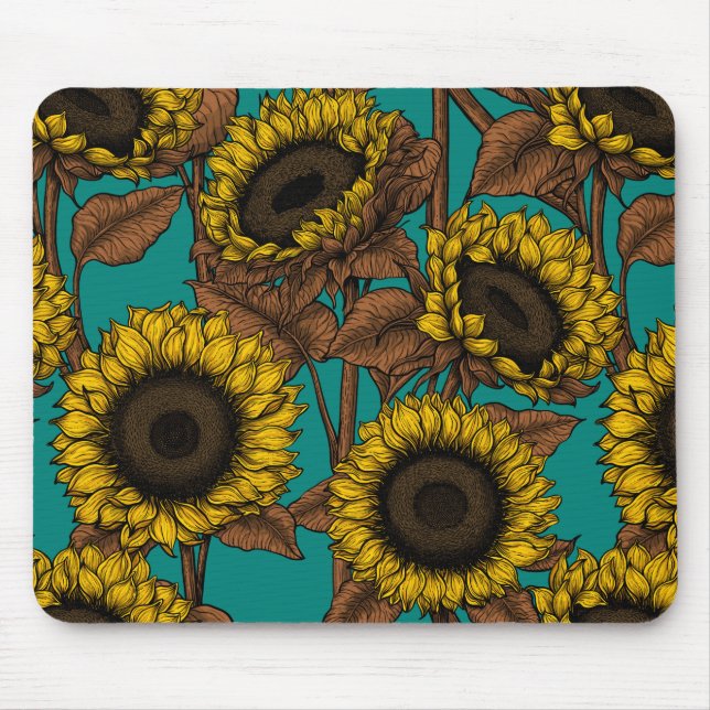 Tapis De Souris Fleurs de soleil (Devant)