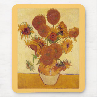 Tapis De Souris Fleurs de soleil dans un vase (F454) Van Gogh Art