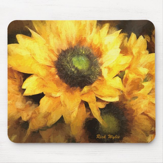 Tapis De Souris Fleurs de soleil en couleur glorieuse (Devant)