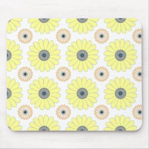 Tapis De Souris Fleurs de soleil et marguerite à motif floral tran