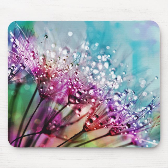 Tapis De Souris Fleurs de spectre arc-en-ciel (Devant)