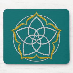 Tapis De Souris FLEURS DE VENUS / Vénusblume Lotus SILVER OR