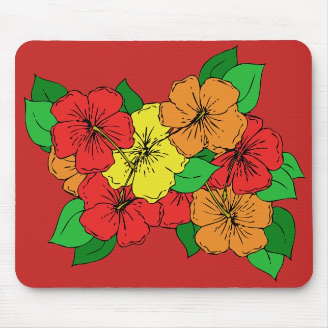 Tapis De Souris Fleurs d'Hibiscus ROY (Devant)