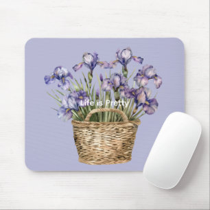 Tapis De Souris Fleurs d'Iris Violettes