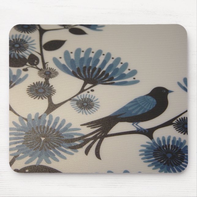 TAPIS DE SOURIS FLEURS D'OISEAUX BLUEBRES (Devant)
