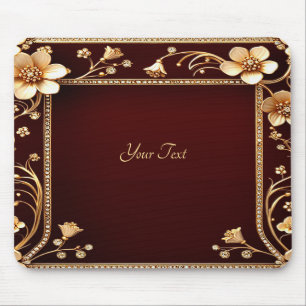 Tapis De Souris Fleurs d'or de Bourgogne Mousepad