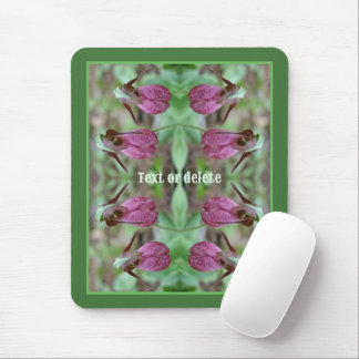 Tapis De Souris Fleurs d'orchidées rose Lady Slipper Personnalisée