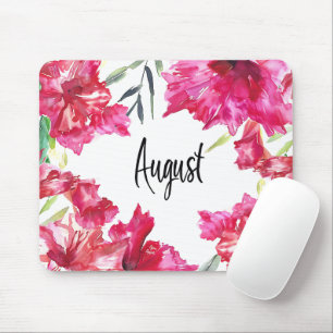 Tapis De Souris Fleurs du mois de naissance/Août