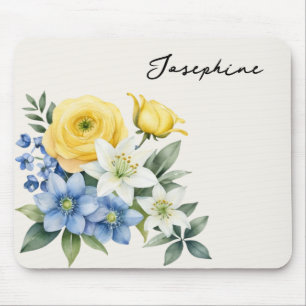 Tapis De Souris Fleurs Élégantes Personnalisées