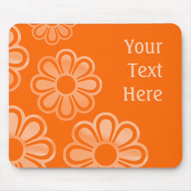 Tapis De Souris Fleurs en cascade - Orange (Devant)