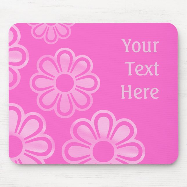 Tapis De Souris Fleurs en cascade - rose (Devant)