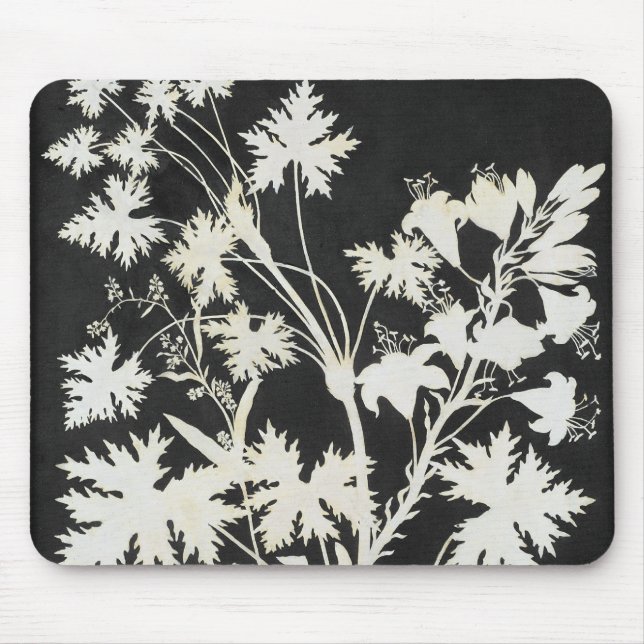Tapis De Souris Fleurs en silhouette (Devant)