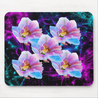 Tapis De Souris Fleurs et étoiles en pastel Mousepad