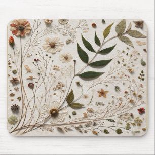 Tapis De Souris Fleurs et Feuilles Botaniques de la Beauté de la N