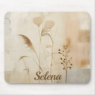 Tapis de souris Fleurs et herbe séchées