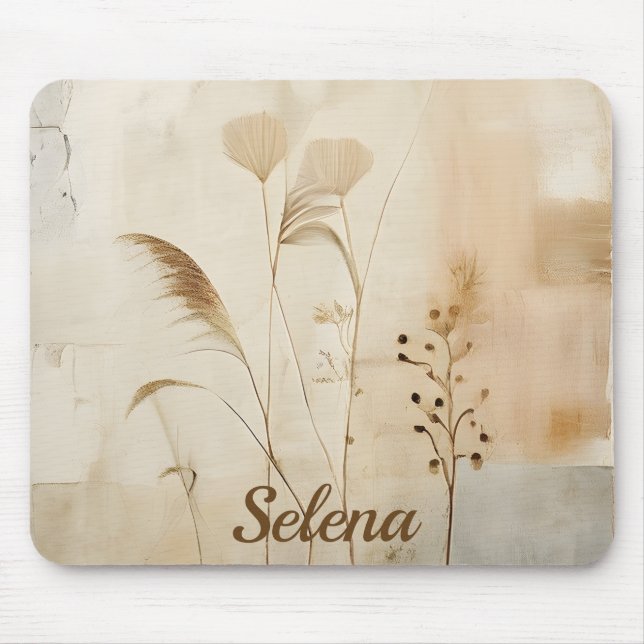 Tapis de souris Fleurs et herbe séchées (Devant)