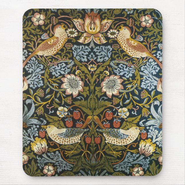 Tapis De Souris Fleurs et oiseaux Mousepad (Devant)