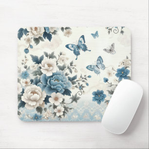 Tapis De Souris Fleurs et papillons Chinoiserie