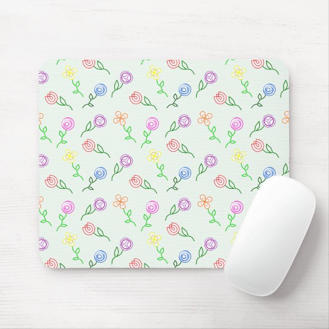 Tapis De Souris Fleurs géométriques (Avec souris)