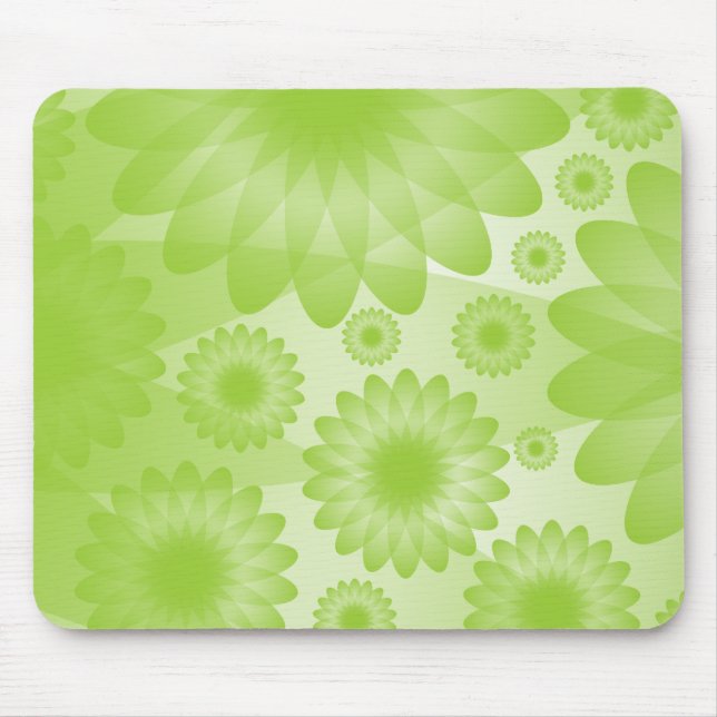 Tapis De Souris Fleurs géométriques - Martian Green (Devant)