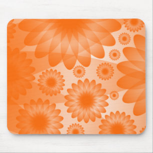 Tapis De Souris Fleurs géométriques - Orange
