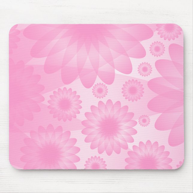 Tapis De Souris Fleurs géométriques - Rose (Devant)