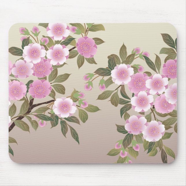 Tapis De Souris Fleurs japonaises de cerises (Devant)