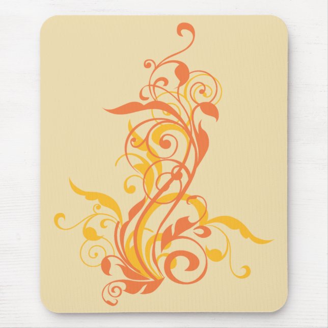 Tapis De Souris Fleurs jaunes (Devant)