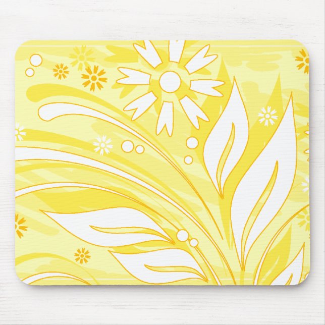 Tapis De Souris fleurs jaunes (Devant)