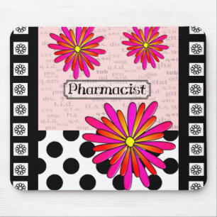 Tapis De Souris Fleurs lunatiques de pharmacien