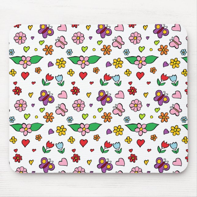 Tapis De Souris Fleurs merveilleuses conception (Devant)