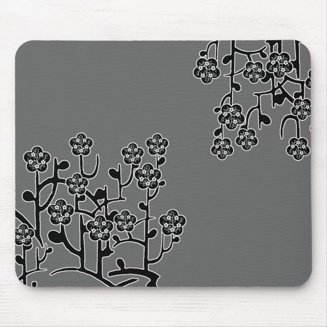 Tapis De Souris Fleurs modernes Mousepad (Devant)