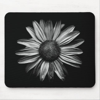 Tapis De Souris Fleurs Noires Et Blanches 18
